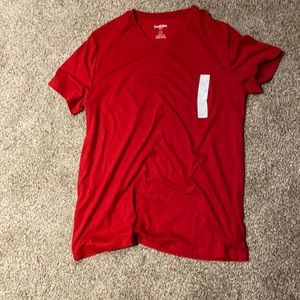 Men’s Good fellow v neck tee - red - medium